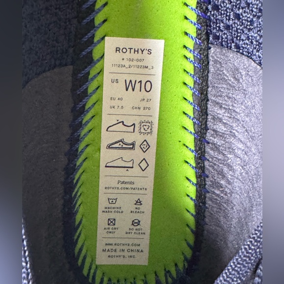 Rothy’s The Square Wrap Size W10 Navy Blue - Picture 11 of 12